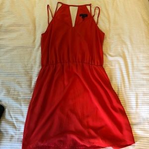 Banana Republic Red Silk Dress Sz 8